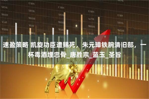 速盈策略 凯旋功臣遭赐死，朱元璋铁腕清旧部，一杯毒酒埋忠骨_唐胜宗_蓝玉_圣旨